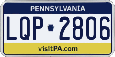 PA license plate LQP2806