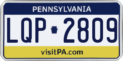 PA license plate LQP2809