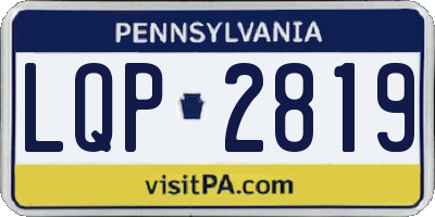 PA license plate LQP2819
