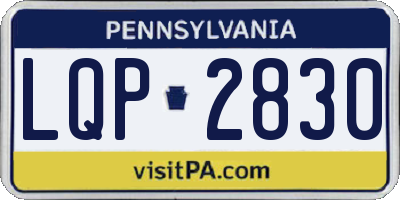 PA license plate LQP2830