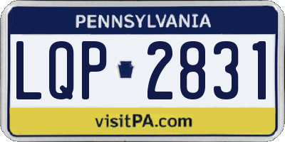 PA license plate LQP2831