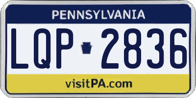 PA license plate LQP2836