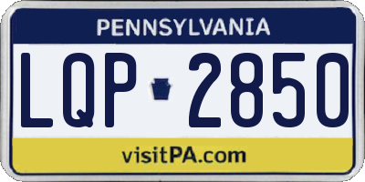 PA license plate LQP2850