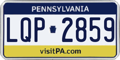 PA license plate LQP2859