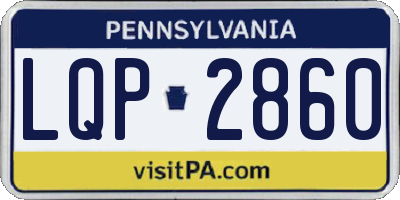 PA license plate LQP2860