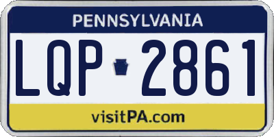 PA license plate LQP2861