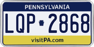 PA license plate LQP2868