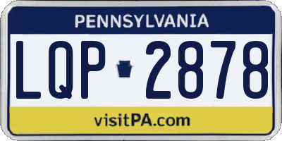 PA license plate LQP2878