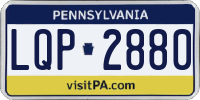 PA license plate LQP2880