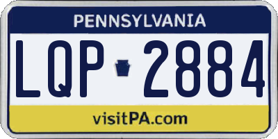PA license plate LQP2884