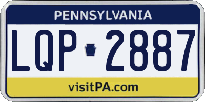 PA license plate LQP2887