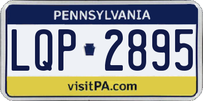 PA license plate LQP2895