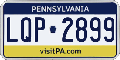 PA license plate LQP2899