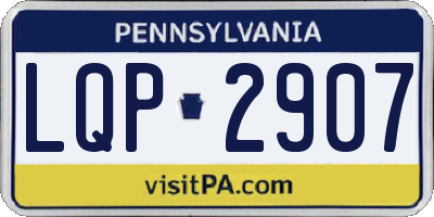 PA license plate LQP2907