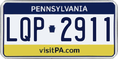 PA license plate LQP2911