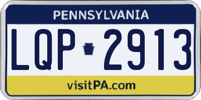 PA license plate LQP2913