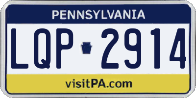 PA license plate LQP2914