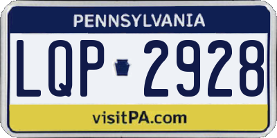 PA license plate LQP2928