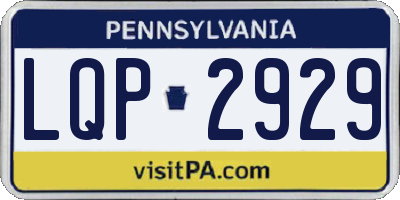 PA license plate LQP2929