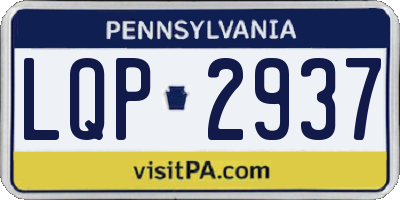 PA license plate LQP2937