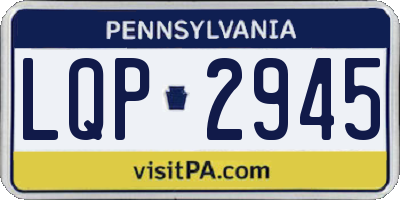 PA license plate LQP2945