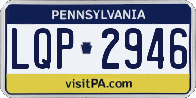 PA license plate LQP2946