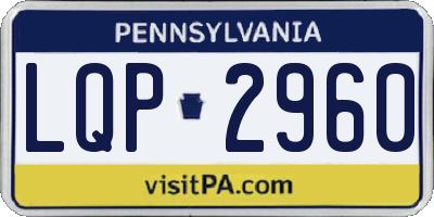 PA license plate LQP2960