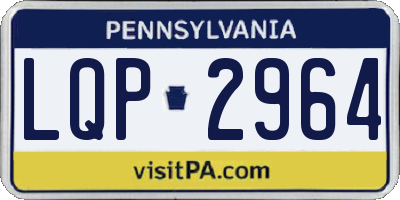 PA license plate LQP2964