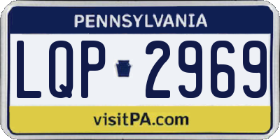 PA license plate LQP2969