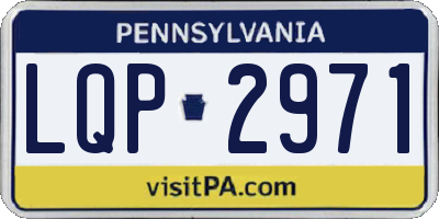 PA license plate LQP2971