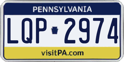 PA license plate LQP2974