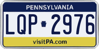 PA license plate LQP2976