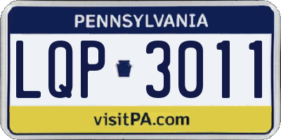 PA license plate LQP3011