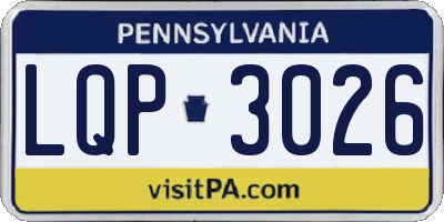 PA license plate LQP3026