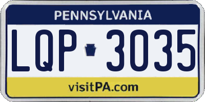 PA license plate LQP3035