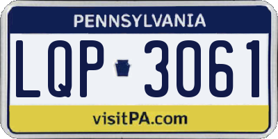 PA license plate LQP3061