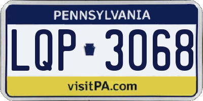 PA license plate LQP3068