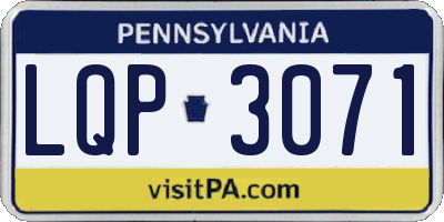 PA license plate LQP3071