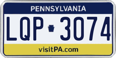 PA license plate LQP3074