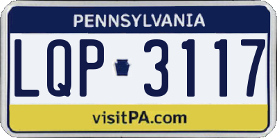 PA license plate LQP3117