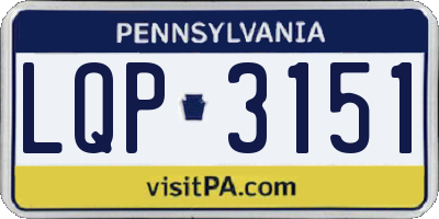 PA license plate LQP3151