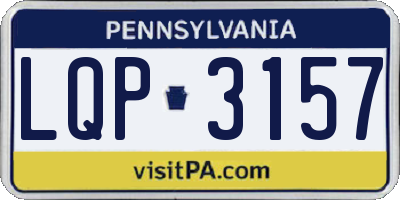 PA license plate LQP3157