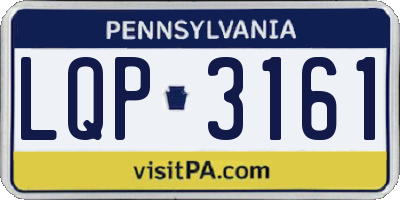 PA license plate LQP3161