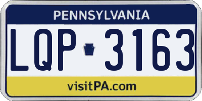 PA license plate LQP3163