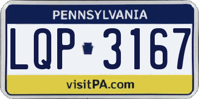 PA license plate LQP3167