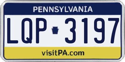 PA license plate LQP3197