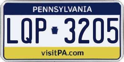 PA license plate LQP3205