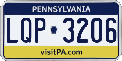 PA license plate LQP3206