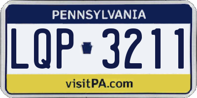 PA license plate LQP3211