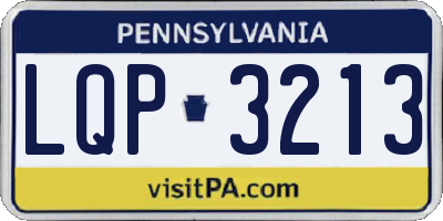 PA license plate LQP3213